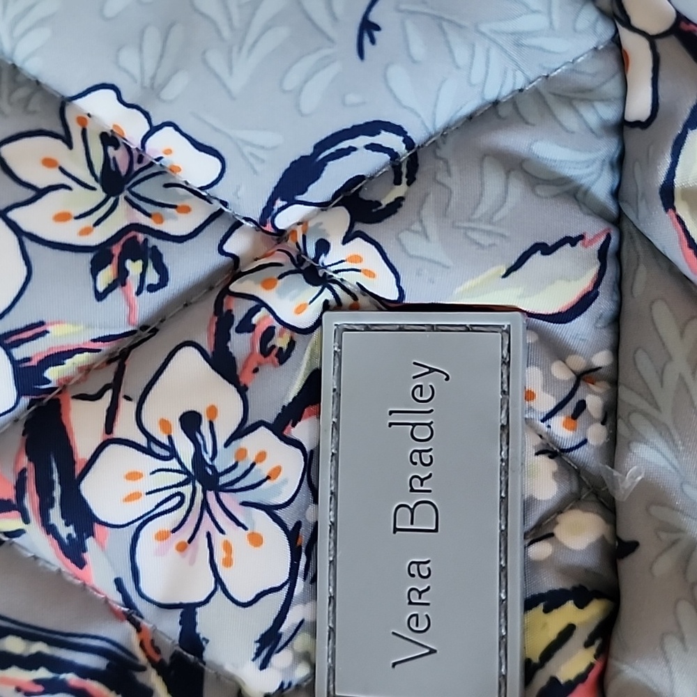 Vera Bradley Sling Floating Garden Blue Floral Bag Floral Quilted Sling Bag - Picture 4 of 8